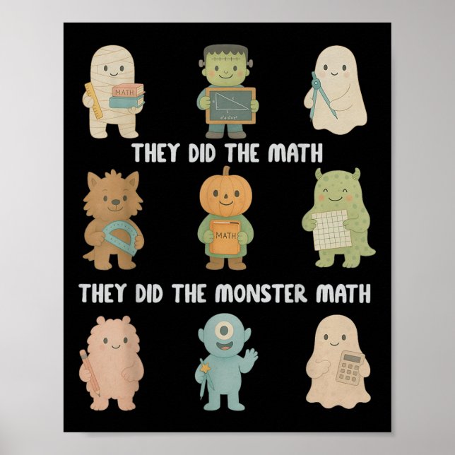 Affiche Halloween They Did The Math They Did The Monster M (Devant)