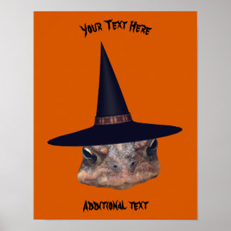 Affiche Halloween Toad visage Sorcière personnalisée