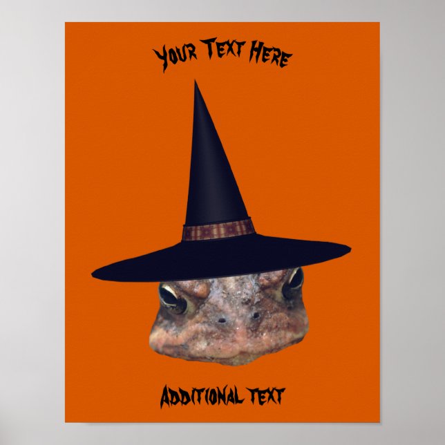 Affiche Halloween Toad visage Sorcière personnalisée (Devant)