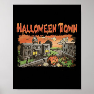 Affiche Halloween Town EST 1998 Halloween Party Cute Hallo