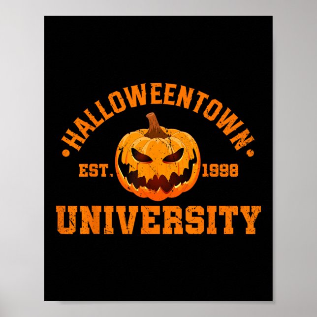 Affiche Halloween Town University Est 1998 Citrouille Hall (Devant)