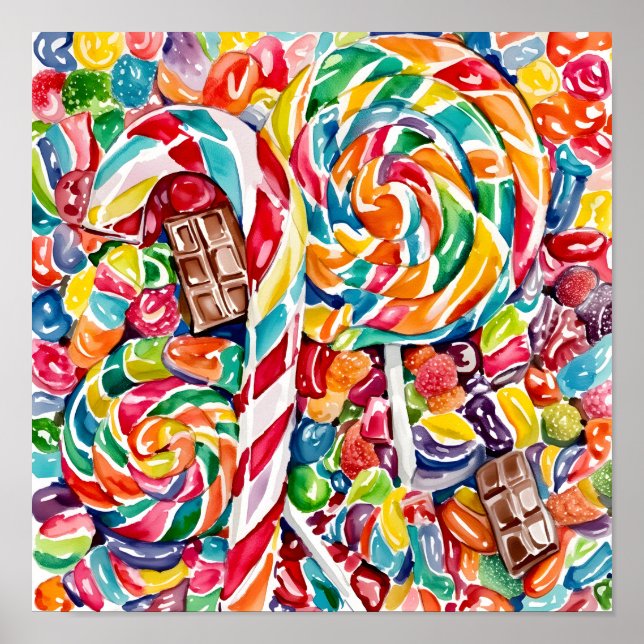 Affiche Halloween traite le collage (Devant)