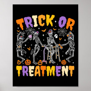 Affiche Halloween Trick Ou Traitement Pt Thérapie Physique