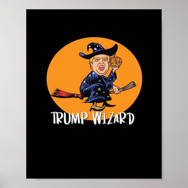 Affiche Halloween Trump Wizard Funny Classic (Devant)