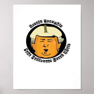 Affiche Halloween Trumpkin Citrouille classique