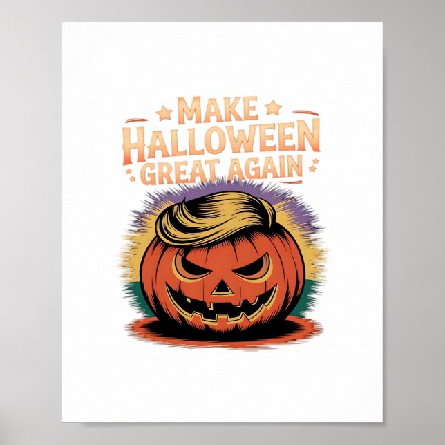 Affiche Halloween Trumpkin Design (Devant)