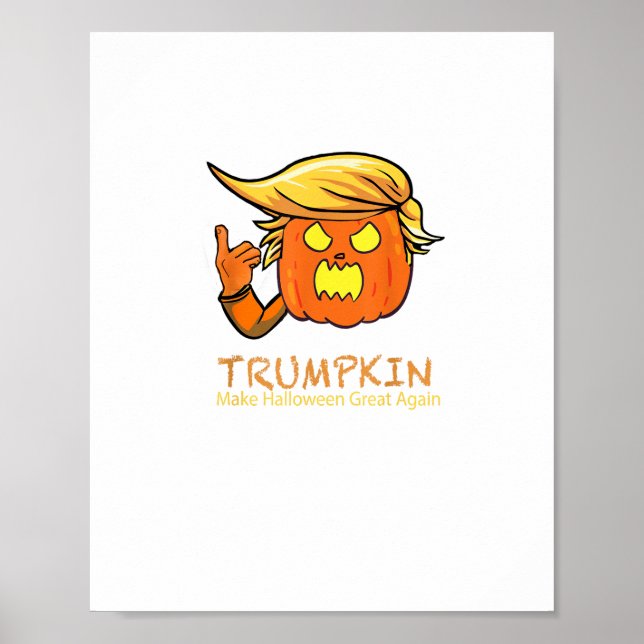 Affiche Halloween Trumpkin drôle - Design de costume class (Devant)