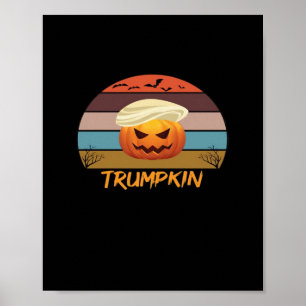 Affiche Halloween Trumpkin nous Vintage
