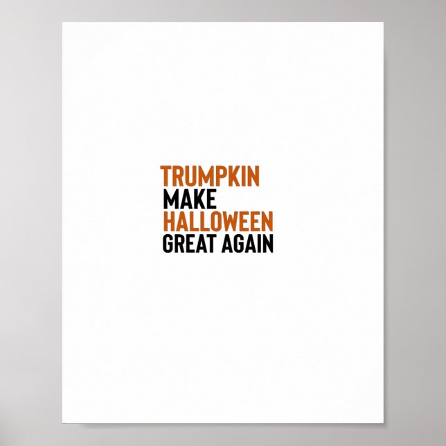 Affiche Halloween Trumpkin - Rendre Halloween grand encore (Devant)