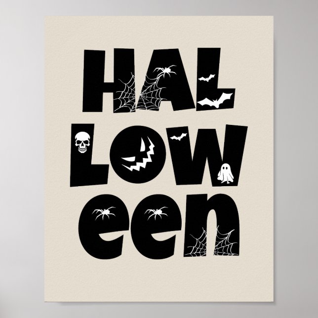 Affiche Halloween Typography (Devant)