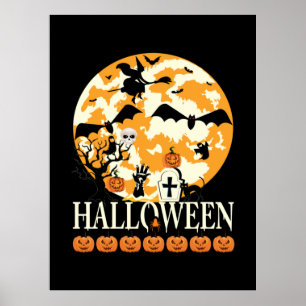 Affiche Halloween un monde où il ya des octobre
