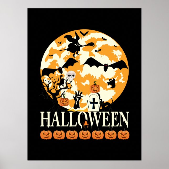 Affiche Halloween un monde où il ya des octobre (Devant)