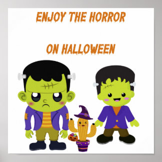 Affiche Halloween vert