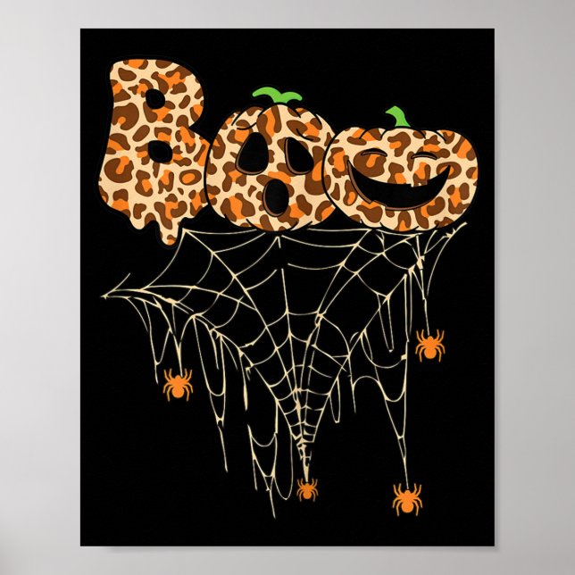 Affiche Halloween Vêtements Spider Web Citrouille d'automn (Devant)