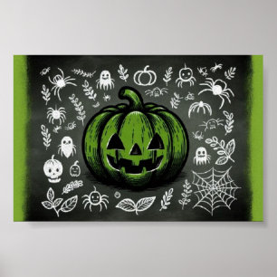 Affiche Halloween vintage - Jack-o'-Lantern