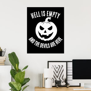 Affiche Halloween Visage effrayant Jack-O-Lanterne Personn