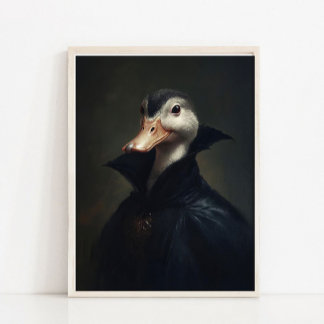 Affiche Halloween Wall Art, Halloween Duck Vintage Print, 