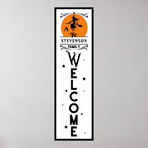Affiche Halloween Welcome Family Name Door Length