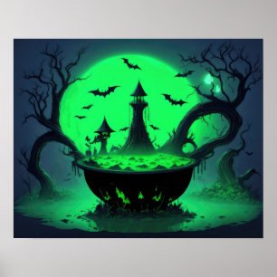 Affiche Halloween Witch Cauldron