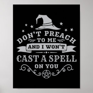 Affiche Halloween Witch Wicca Witchcraft Pagan Wiccan femm