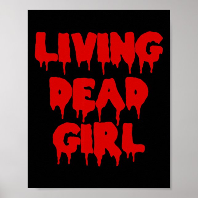 Affiche Halloween Zombie sang couler Vidéo Zombie Vivre mo (Devant)