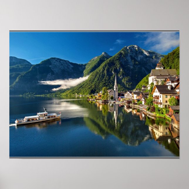 Affiche Hallstatt, Autriche Photographie pittoresque (Devant)