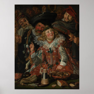 Affiche Hals - Fêtards à la fête de la veille de carême