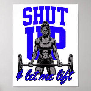 Affiche Haltérophilie féminine amusante Bodybuilding Muscl