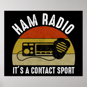 Affiche Ham Radio - C'est un sport de contact
