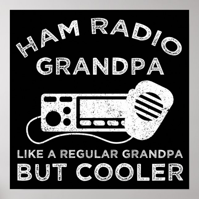 Affiche Ham Radio Grand-père Comme Un Grand-Père Régulier  (Devant)