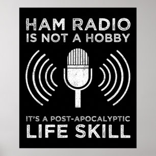 Affiche Ham Radio N'Est Pas Un Hobby