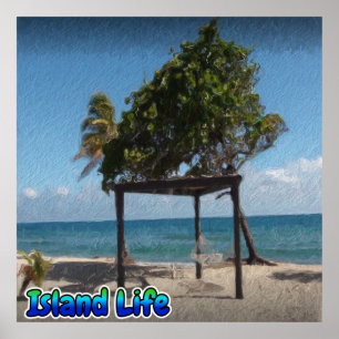 Affiche Hamac sur la plage