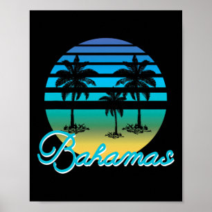 Affiche Hamas Souvenir Vintage Plage Tropicale Surf