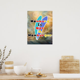 Affiche Hambourg N'Est Pas Un Hamburger