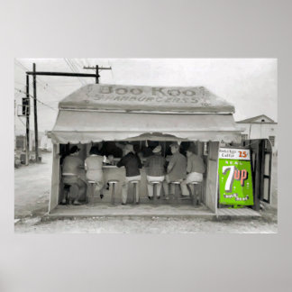 Affiche Hamburger Stand Art, ajouter du texte