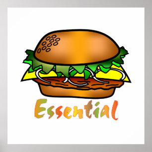 Affiche Hamburgers indispensables