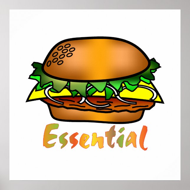 Affiche Hamburgers indispensables (Devant)