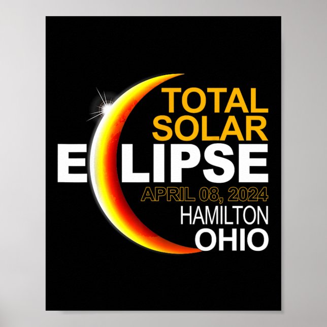 Affiche Hamilton 2024 Solar Eclipse 2024 040824 Eclipse (Devant)