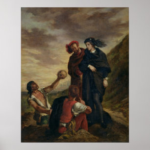 Affiche Hamlet et Horatio dans le cimetière