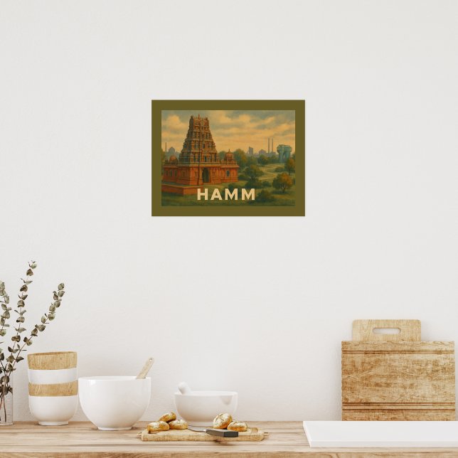 Affiche Hamm Allemagne Ville Art (Cuisine)
