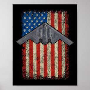 Affiche Hammer Time Stealth B-2 Militaire Aircraft Minuit