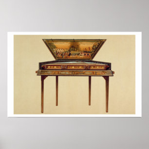 Affiche Hammered dulcimer in a painted soundbox, 18th cent