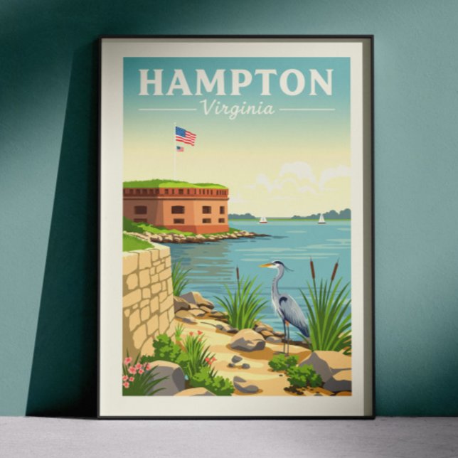 Affiche Hampton Virginie vintage (Créateur téléchargé)
