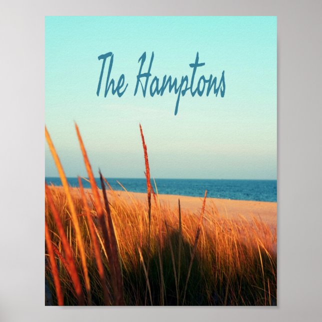 Affiche Hamptons Beach Long Island New York (Devant)