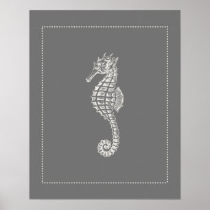 Affiche Hamptons Style Seahorse