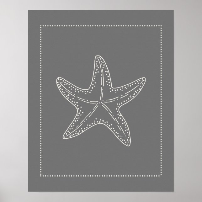 Affiche Hamptons Style Starfish  (Devant)