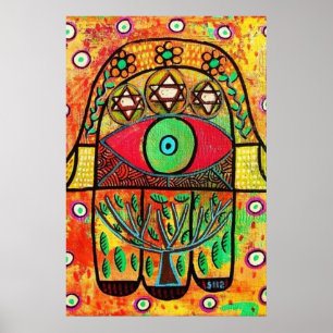 Affiche Hamsa Arbre de Vie