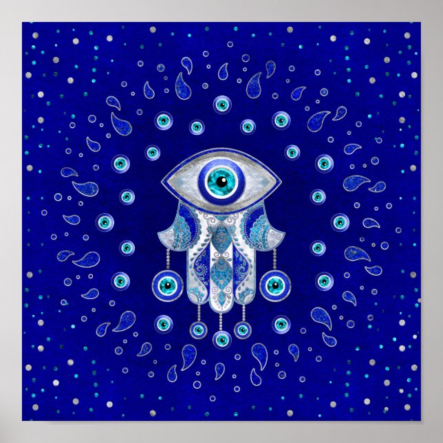 Affiche Hamsa Hand-Evil Eye Amulet (Devant)