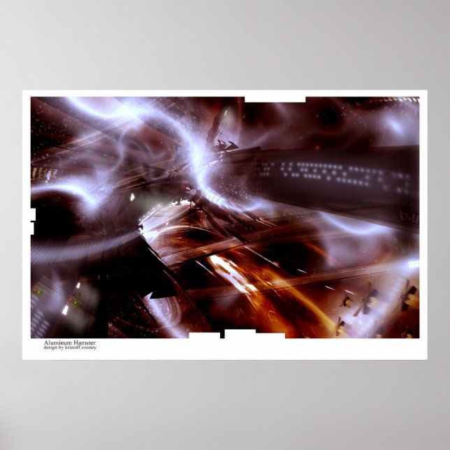 Affiche Hamster en aluminium (Devant)