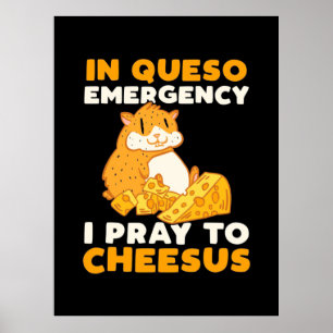 Affiche Hamster Je Prie Pour Cheesus